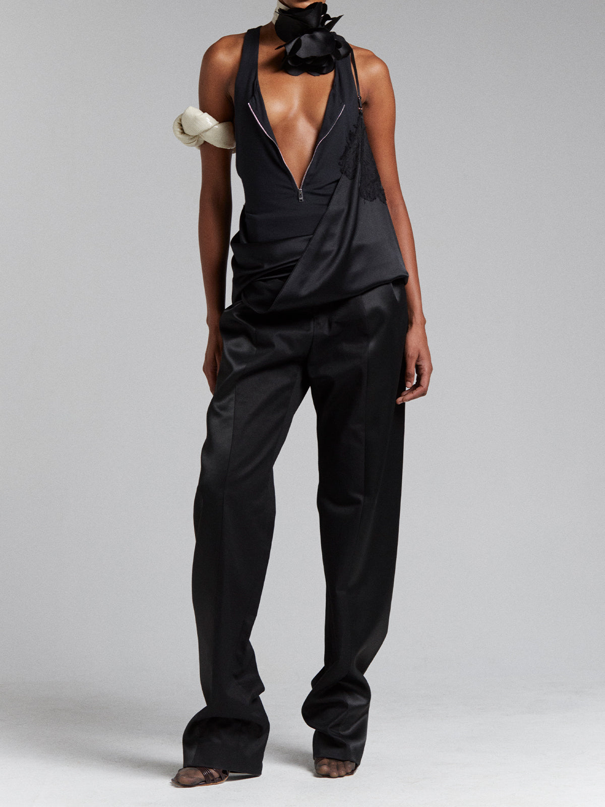 COMBO BAGGY PANTS IN BLACK