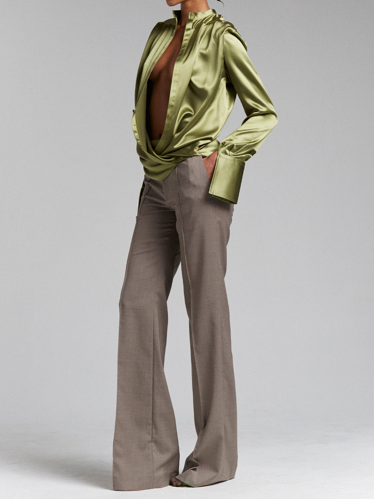 REVERSIBLE SHIRT IN JADE