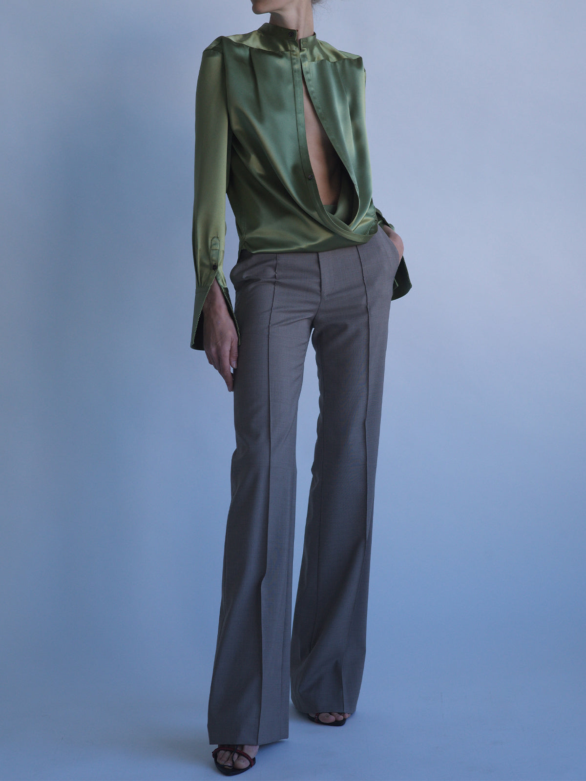 REVERSIBLE SHIRT IN JADE