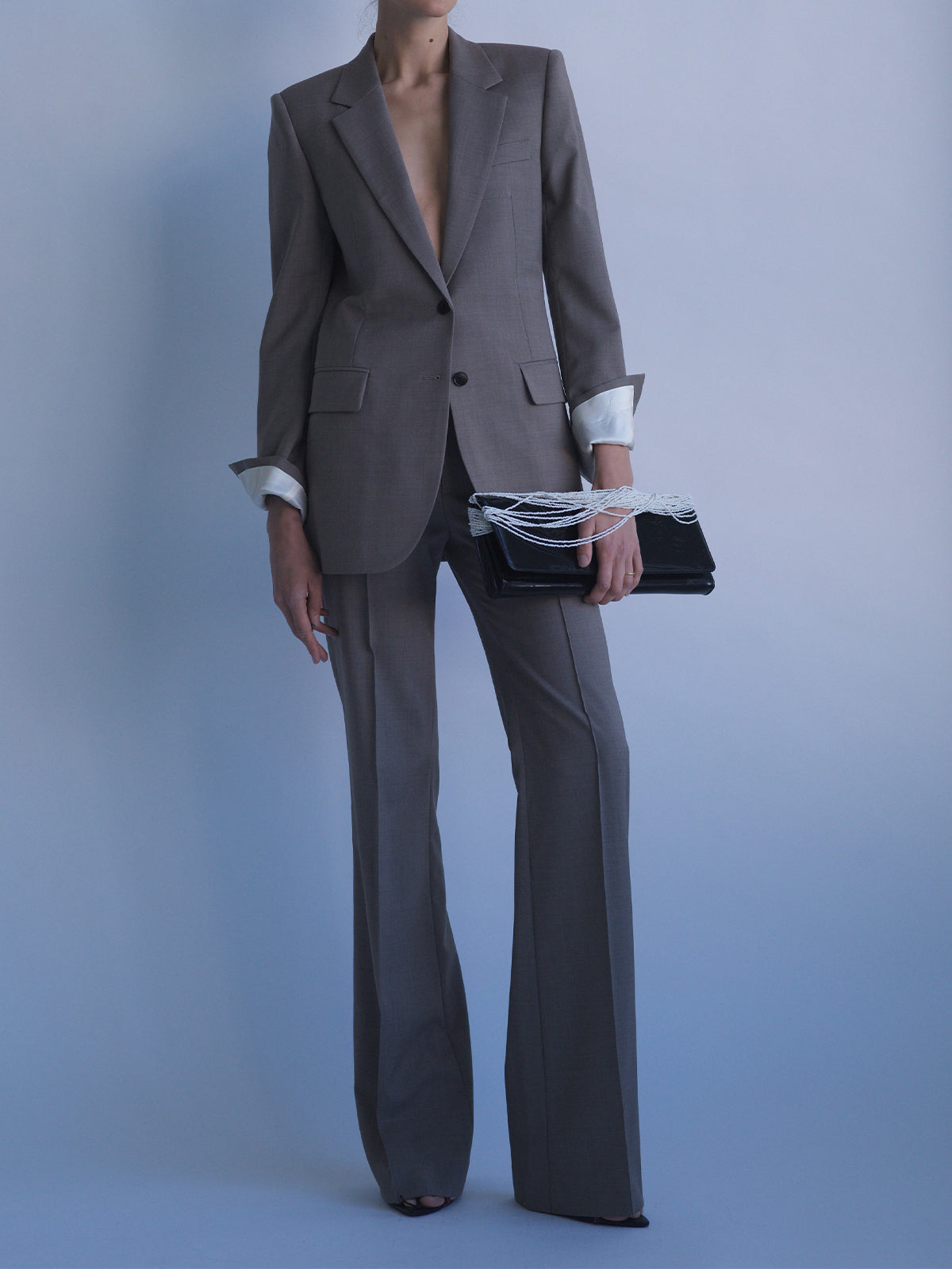 SLIM BLAZER IN FAWN