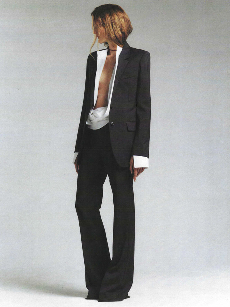 Flared pants in charcoal